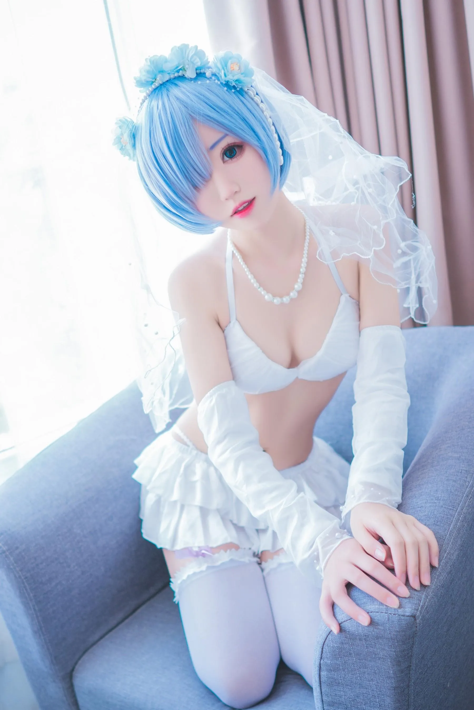 猫君君_MaoJun – NO.22 蕾姆内衣花嫁 [41P]插图1